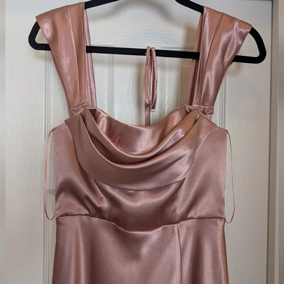 Birdy Grey Mia Dress In Matte Satin English Rose - Picture 5 of 11